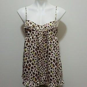 VS Brown Leopard Print Open Back Lingerie